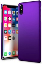 Luxe Hard case Iphone X Mat Paars hoesje met een fijne grip, extra slank hoesje