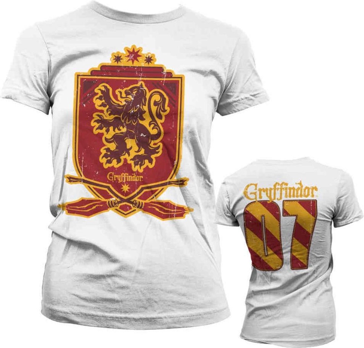 Harry Potter Dames Tshirt -M- Gryffindor 07 Wit