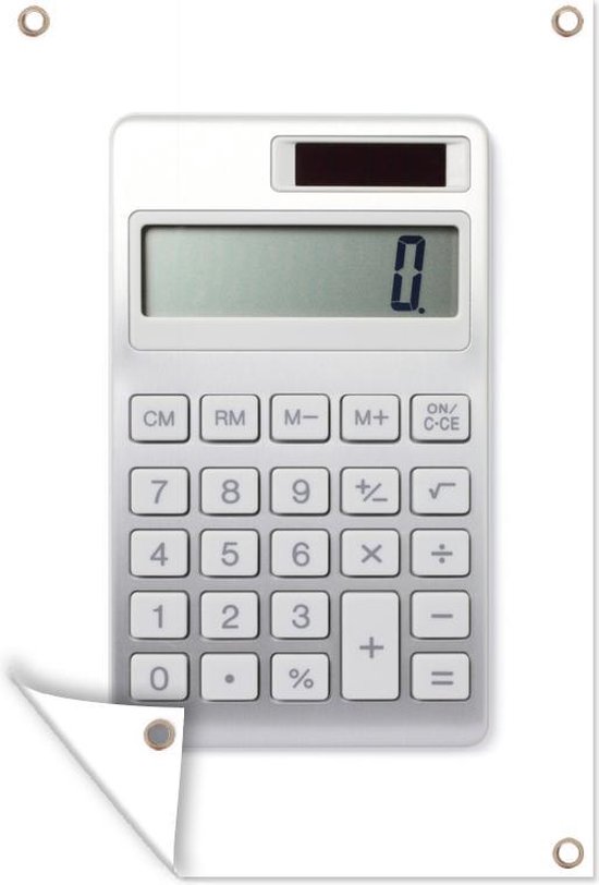 Calculatrice sur fond blanc affiche de jardin 120x180 cm - Toile de jardin  / Toile... | bol.com