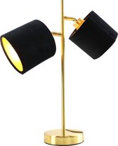 Olucia Tamer - Tafellamp - Goud/Zwart - E14