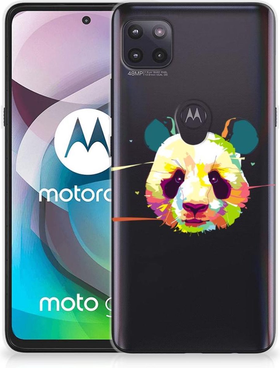 Motorola Moto G 5G Telefoonhoesje met Naam Panda Color