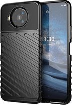 Case2go - Hoesje geschikt voor Nokia 8.3 - Schokbestendige TPU Back Cover - Zwart