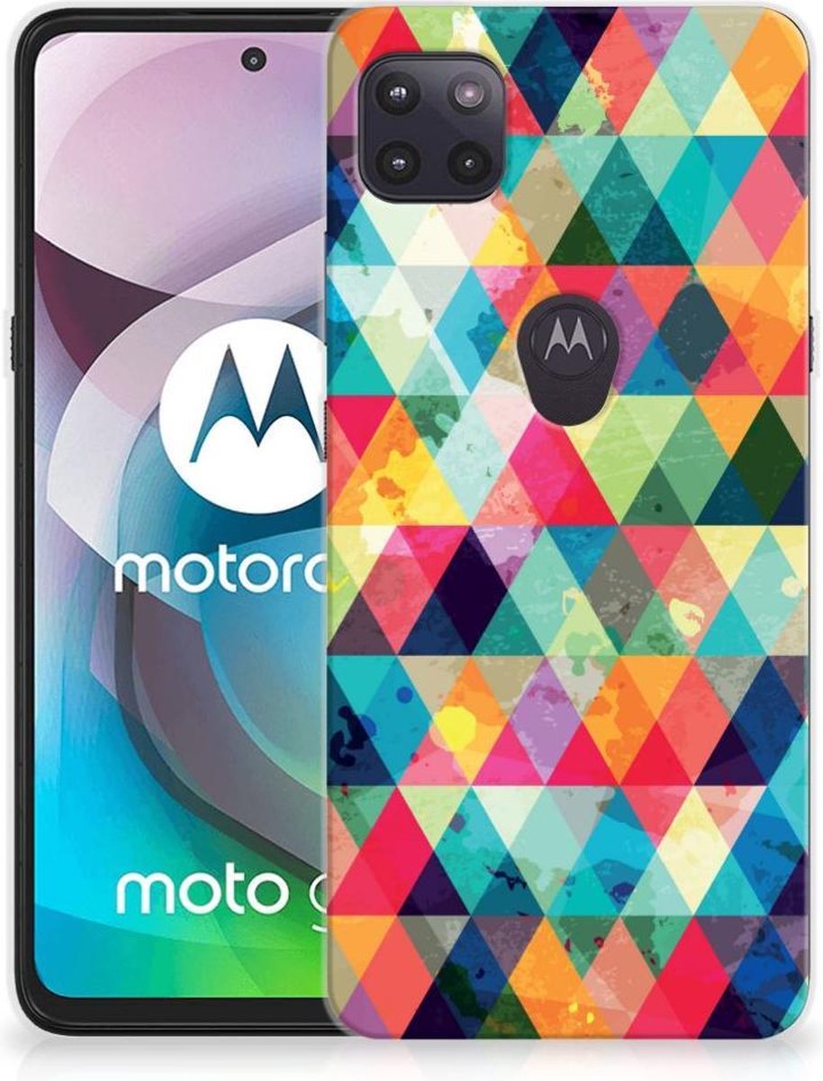 Back Cover voor Motorola Moto G 5G TPU bumper Geruit