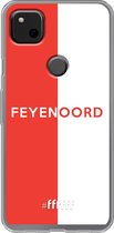 6F hoesje - geschikt voor Google Pixel 4a -  Transparant TPU Case - Feyenoord - met opdruk #ffffff