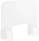 Uniprodo Hoestbescherming - 80 x 60 cm - Acrylglas - Doorvoer 40 x 20 cm