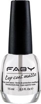Faby Topcoat Matte Dames 15 Ml Transparant