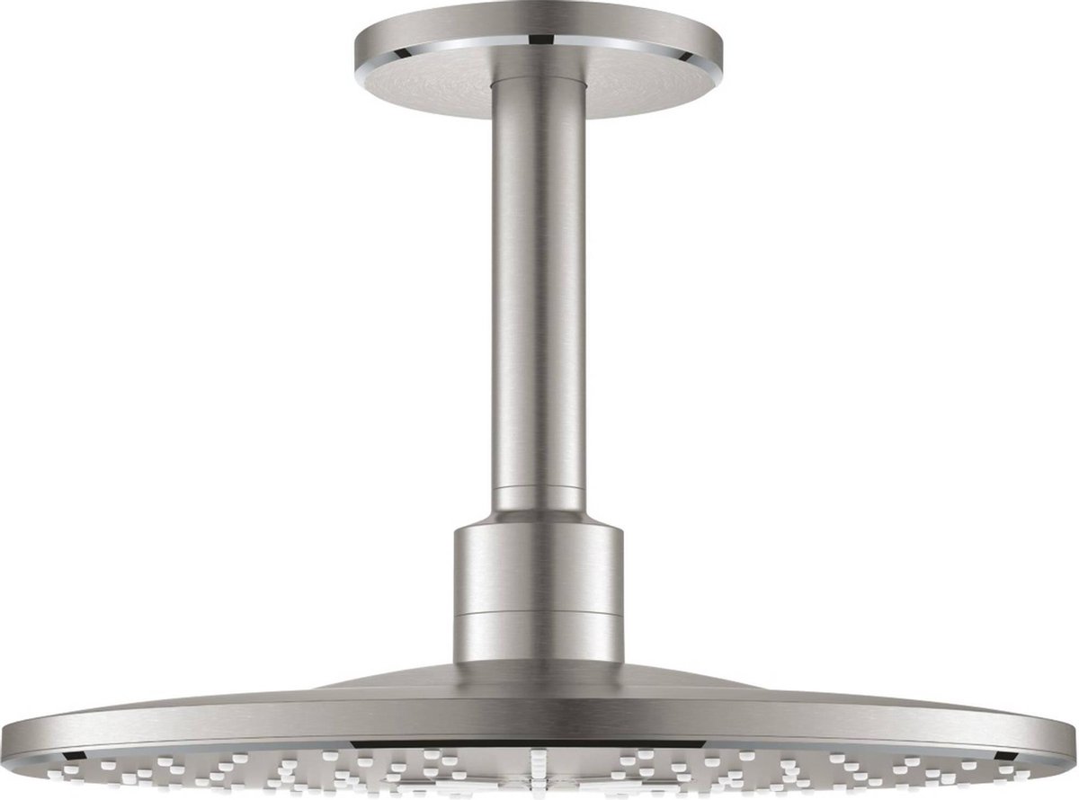 GROHE Rainshower hoofddouche+arm rond supersteel