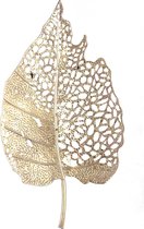PTMD  yana goud wanddecoratie metaal open blad