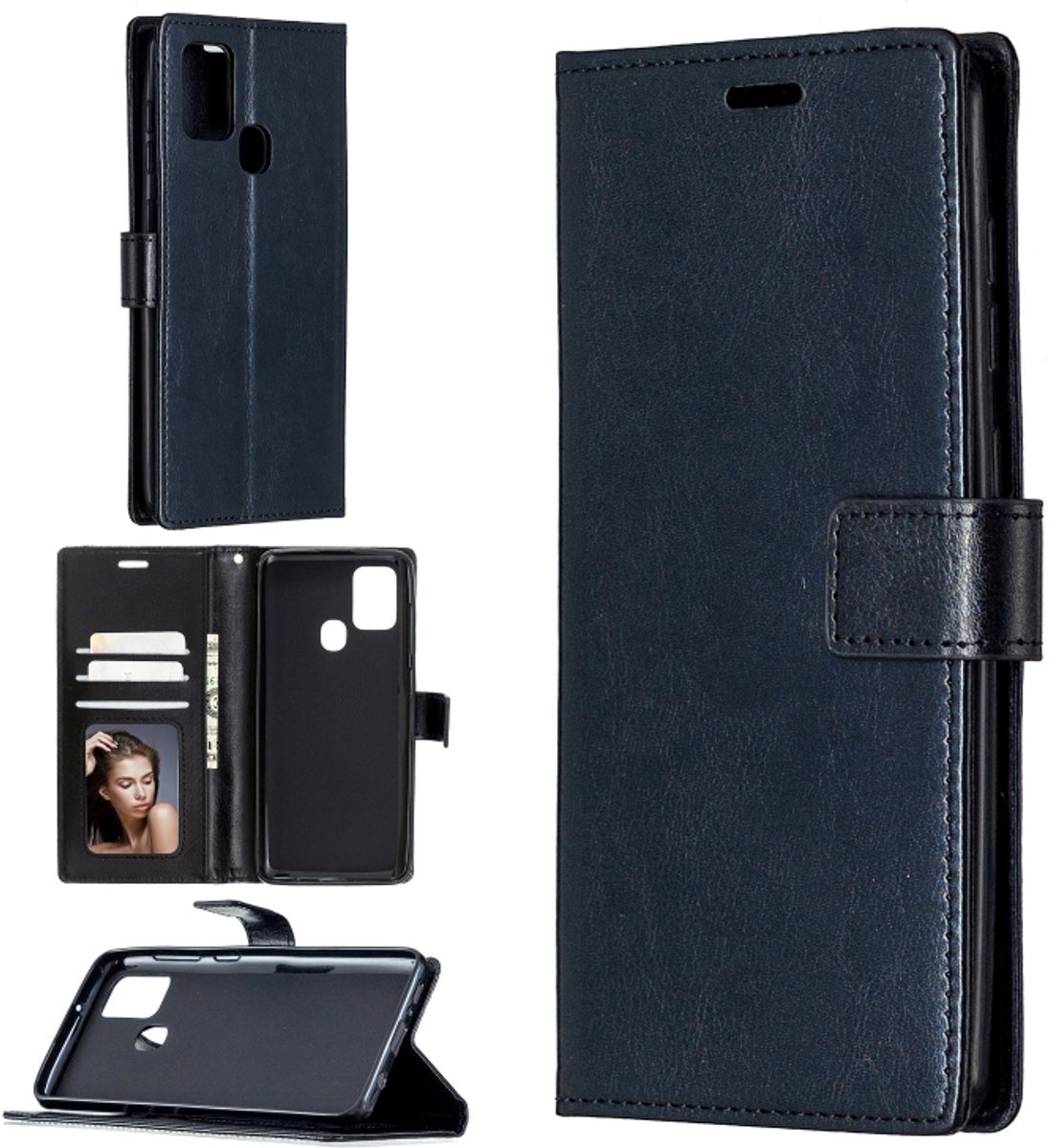 Portemonnee Book Case Hoesje Geschikt voor: OnePlus Nord N100 - zwart