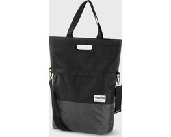 Gerecyclede shopper fietstas Urban Proof 20 liter - zwart/grijs