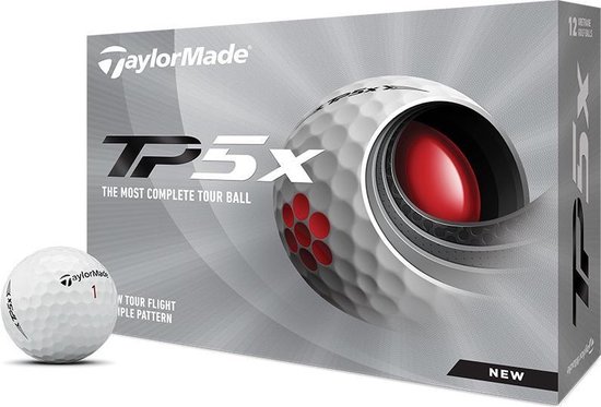TaylorMade TP5x Golfballen 2021 - Wit - 12 Stuks