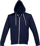 SOLS Zilveren Unisex Sweatshirt met volledige ritssluiting / Hoodie (Afgrond blauw)