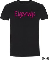 T-shirt | Karaktereigenschappen | Eigenwijs02 - fluor pink, XL, Dames