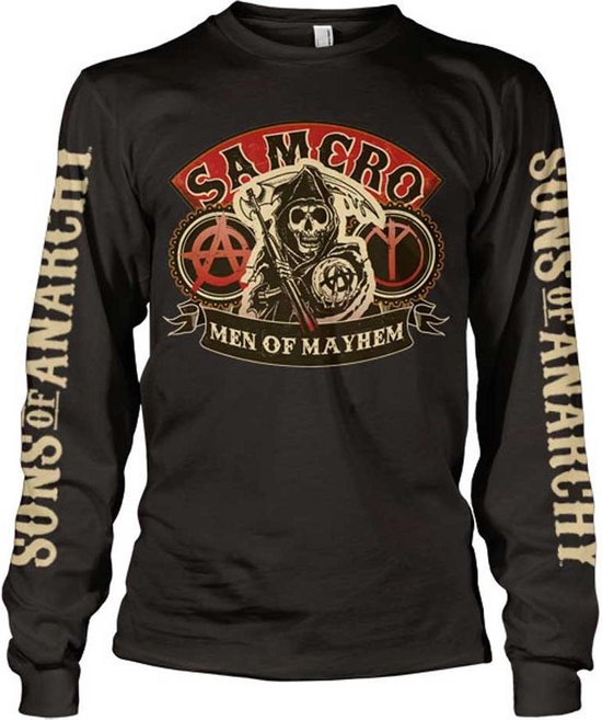 SONS OF ANARCHY TShirt Long Sleeve Samcro Men of Mayhem (S)