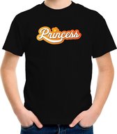 Princess Koningsdag t-shirt - zwart - kinderen -  Koningsdag shirt / kleding / outfit 122/128