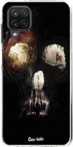 Casetastic Samsung Galaxy A12 (2021) Hoesje - Softcover Hoesje met Design - Cave Skull Print