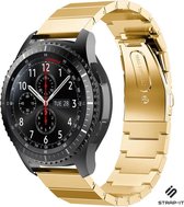 Stalen Smartwatch bandje - Geschikt voor Strap-it Samsung Galaxy Watch 46mm luxe metalen bandje - goud - Strap-it Horlogeband / Polsband / Armband