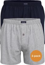 Ceceba heren boxershorts wijd (2-pack) - grijs en blauw - Maat: 5XL