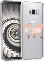 kwmobile telefoonhoesje voor Samsung Galaxy S8 - Hoesje voor smartphone - Wereldkaart design