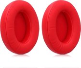kwmobile 2x oorkussens compatibel met Beats Studio 2 / 3 Wireless - Earpads voor koptelefoon in rood