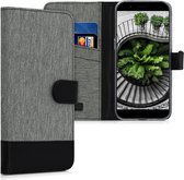 kwmobile telefoonhoesje voor Xiaomi Black Shark - Hoesje met pasjeshouder in grijs / zwart - Case met portemonnee