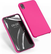 kwmobile telefoonhoesje geschikt voor Apple iPhone XR - Hoesje met siliconen coating - Smartphone case in neon roze