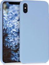 kwmobile telefoonhoesje voor Apple iPhone XS Max - Hoesje met siliconen coating - Smartphone case in duifblauw