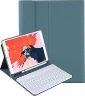 Mobigear Keys Tablethoes geschikt voor Apple iPad Air 4 (2020) Hoes QWERTY Bluetooth Toetsenbord Bookcase + Stylus Houder - Groen