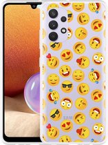 Hoesje Geschikt voor Samsung Galaxy A32 4G Emoji