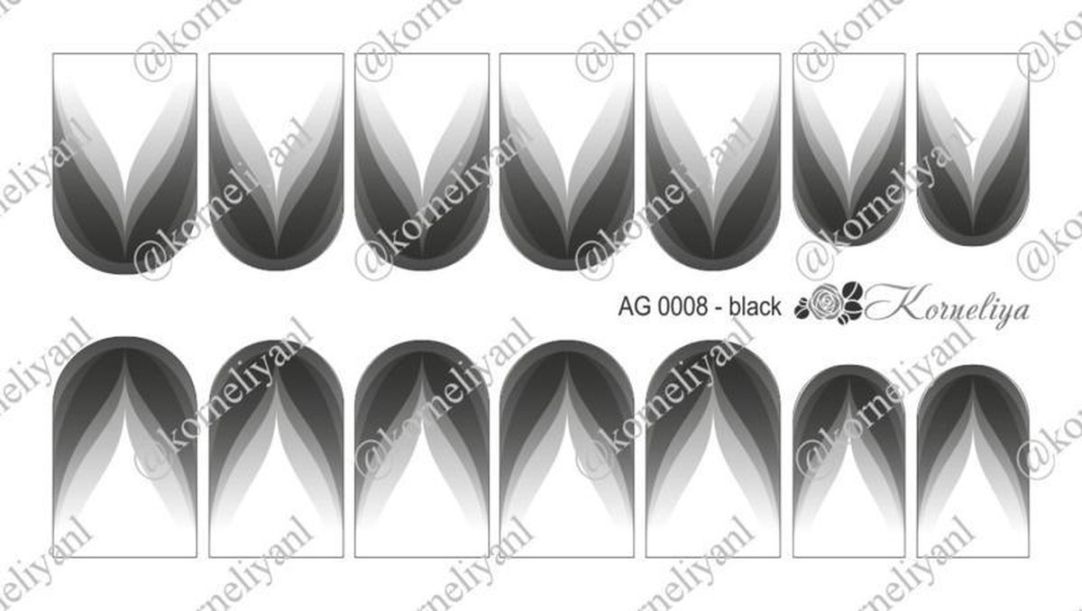 Goedkoopste Korneliya Airbrush Waterdecal AG 0008 Black