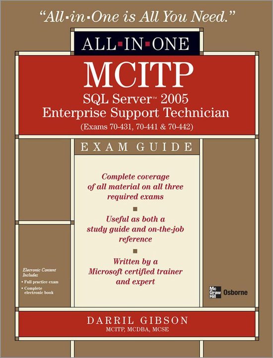 MCITP SQL Server 2005 Database Administration All-in-One Exa ... - cover
