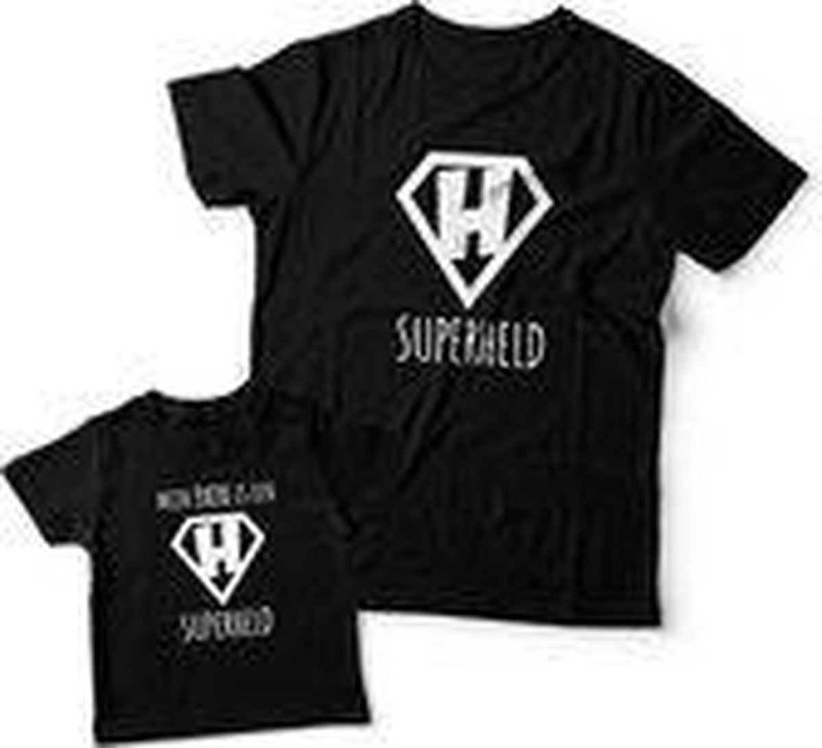 Matching shirts Vader & Zoon | Mijn papa is een superheld | Papa maat S & Zoon maat 68