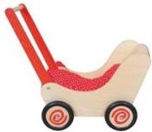 Simly for Kids Houten Poppenwagen Rood