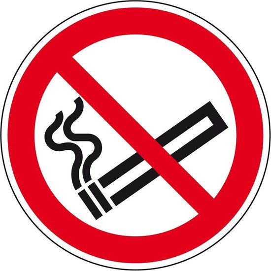 Niet roken bord - plexiglas - P002 Inclusief 4 afstandhouders 150 x 150 mm