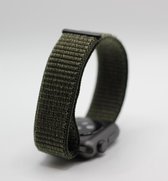 Geschikt Voor Smart Watch Nylon Loop Band -  Army Green - 42mm En 44mm - Geschikt Voor Smart Watches