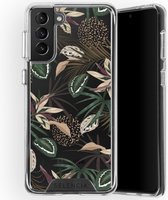 Selencia Zarya Fashion Extra Beschermende Backcover Samsung Galaxy S21 Plus - Jungle Leaves