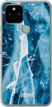 6F hoesje - geschikt voor Google Pixel 5 -  Transparant TPU Case - Cracked Ice #ffffff