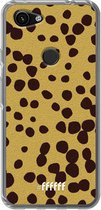 6F hoesje - geschikt voor Google Pixel 3a -  Transparant TPU Case - Cheetah Print #ffffff