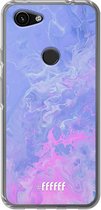 6F hoesje - geschikt voor Google Pixel 3a -  Transparant TPU Case - Purple and Pink Water #ffffff
