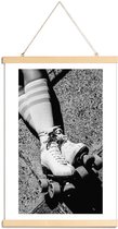 JUNIQE - Posterhanger Rolschaatsen -30x45 /Grijs & Wit