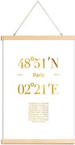 JUNIQE - Posterhanger Paris gouden -30x45 /Goud & Wit