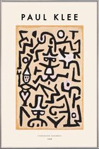 JUNIQE - Poster met kunststof lijst Klee - Comedians' Handbill -40x60