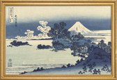 JUNIQE - Poster met houten lijst Hokusai - Shichirigahama Beach in