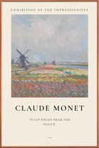 JUNIQE - Poster met kunststof lijst Monet - Tulip Fields near The