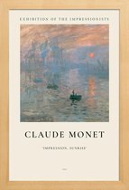 JUNIQE - Poster in houten lijst Monet - Impression, soleil levant