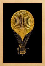 JUNIQE - Poster met houten lijst Air Balloon gouden -20x30 /Goud &