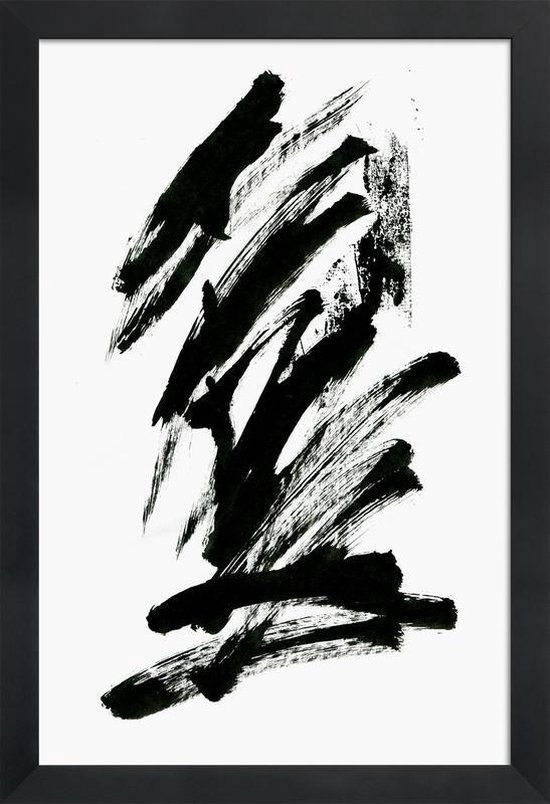 Juniqe Poster In Houten Lijst Black Abstract 20x30 Wit And Zwart Bol