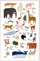 JUNIQE - Poster in kunststof lijst Animal Friends II -20x30 /Kleurrijk
