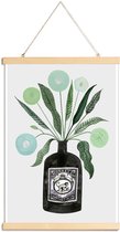 JUNIQE - Posterhanger Ginspiration No.4 -40x60 /Grijs & Groen
