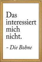 JUNIQE - Poster met houten lijst Die Bohne -20x30 /Wit & Zwart